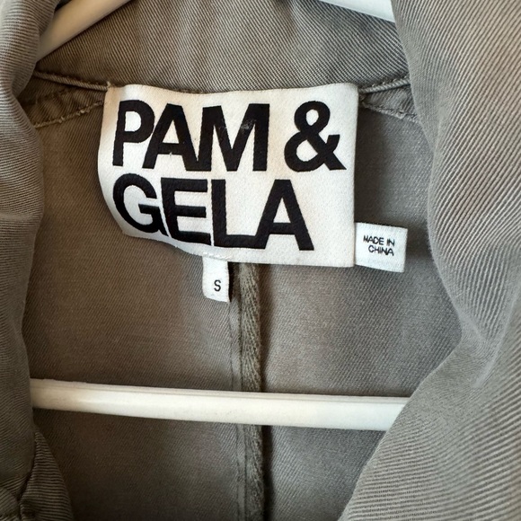 Pam & Gela  Patch Twill Moto Jacket Size S - Picture 12 of 12